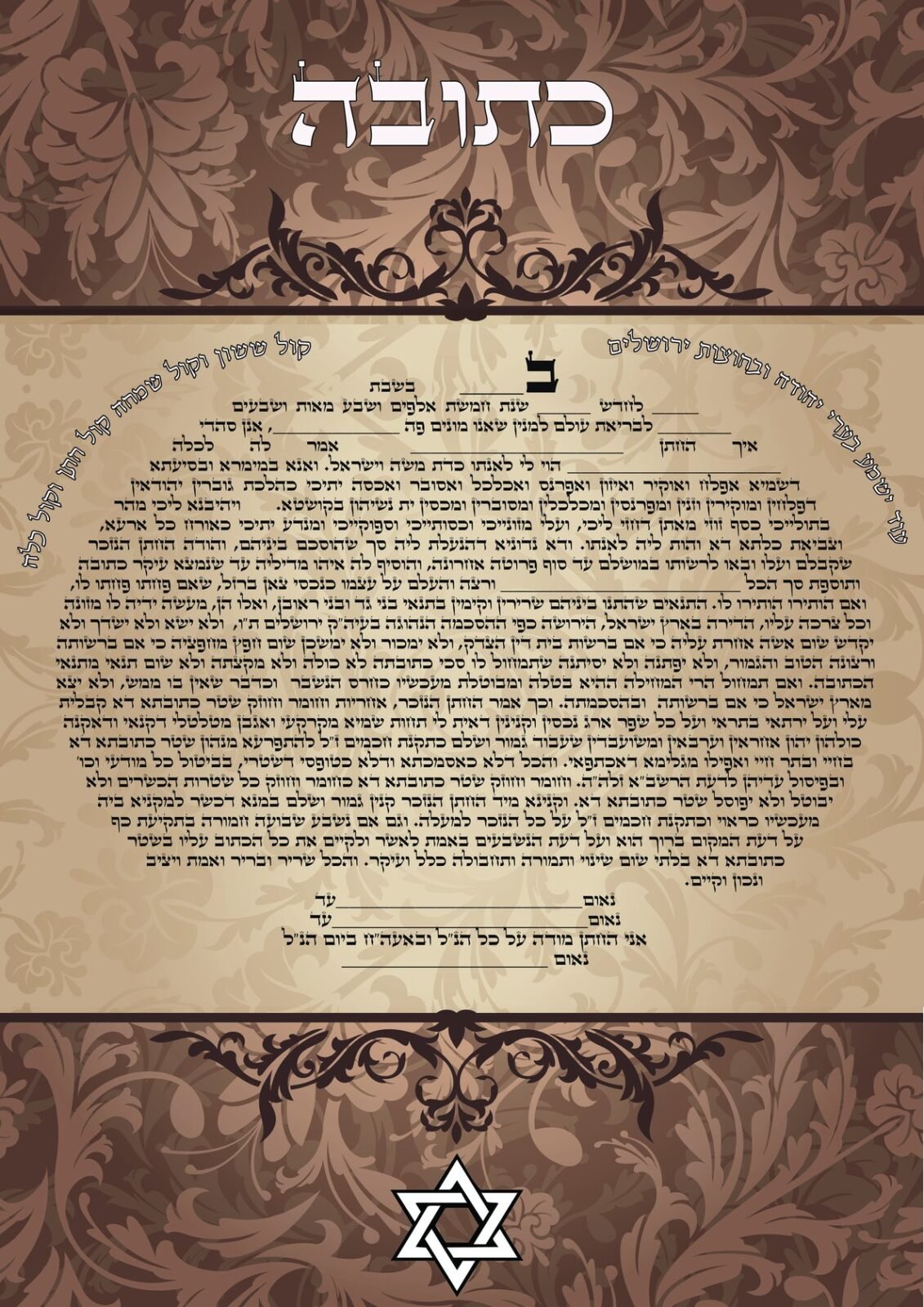 עיצוב הכתובה קול חתן וקול כלה