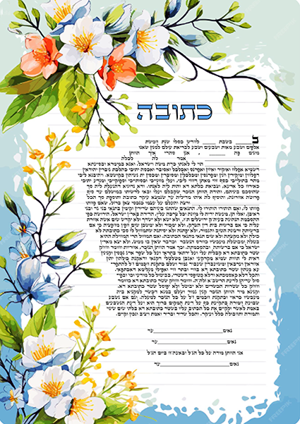 כתובה דהויה ישנה לעומת כתובה חוזרת חדשה מעוצבת